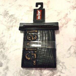 NWT Levi’s Black Leather Distressed Wallet Men’s